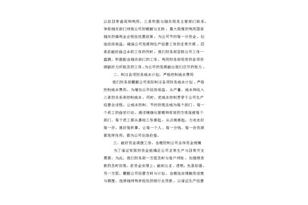 财务工作总结