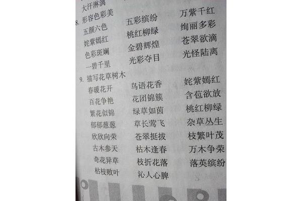 形容颜色多的词语