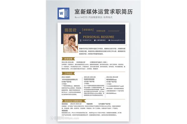 新媒体运营简历
