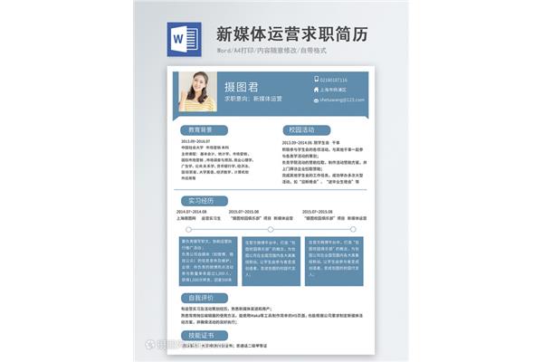 新媒体运营简历