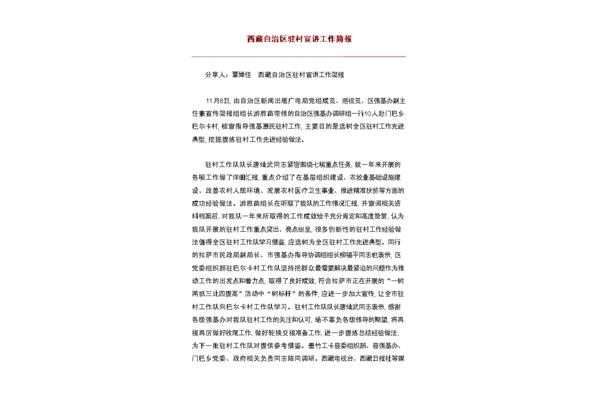 驻村工作简报