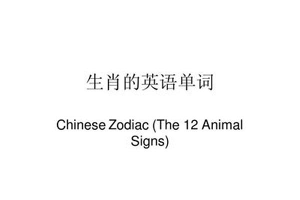 12生肖英语单词