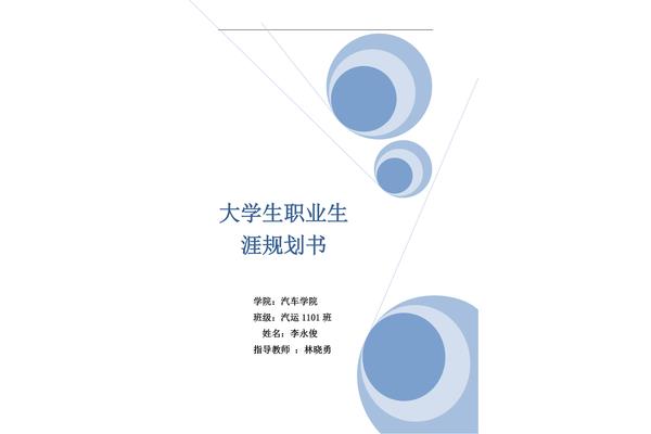 职业规划书
