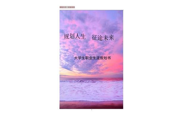 职业规划书