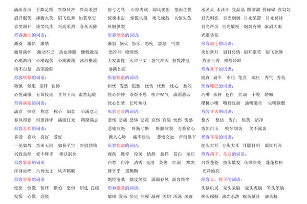 形容颜色多的词语