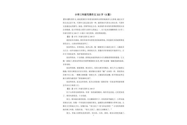 作文300字左右