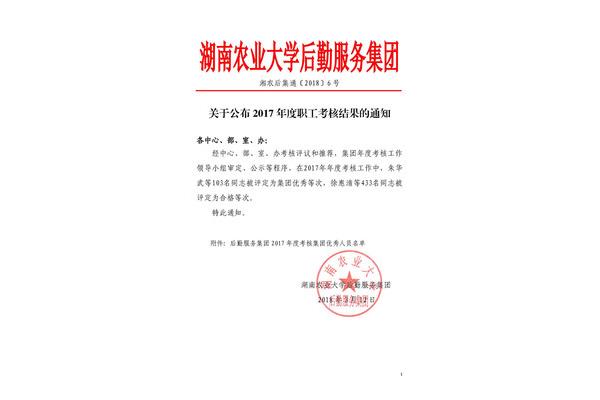 年度考核结果