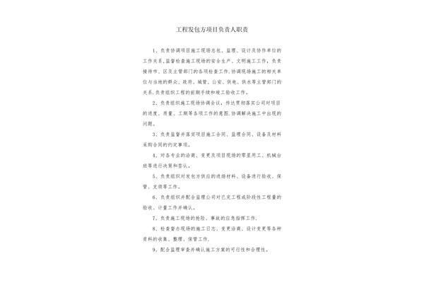 项目负责人的职责