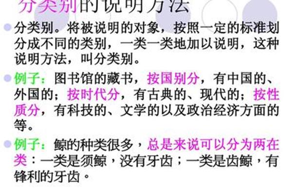 分类别的说明方法