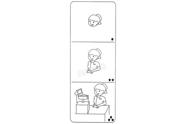 收银员简笔画