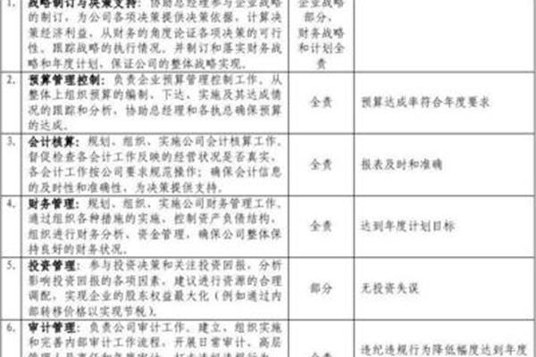 财务总监工作内容