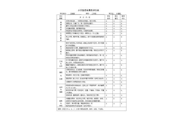 素质综合评价