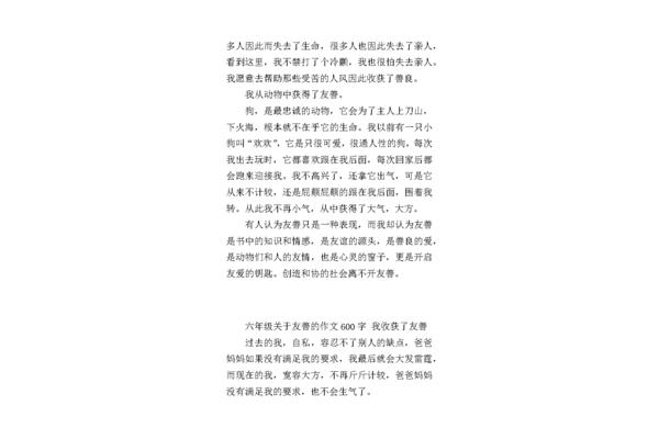 友善作文600字