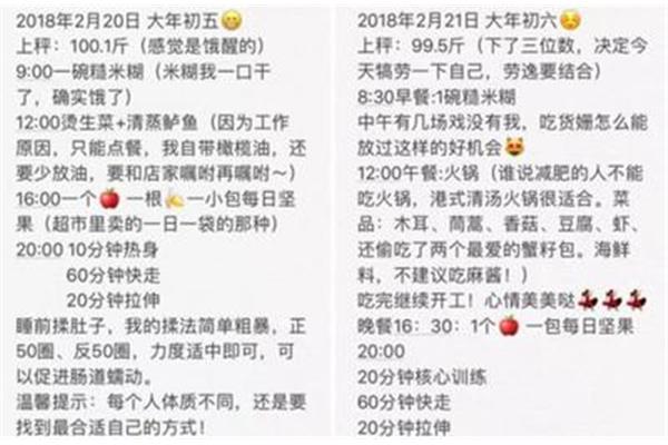 女性体重标准