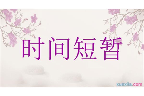 形容时间短的成语