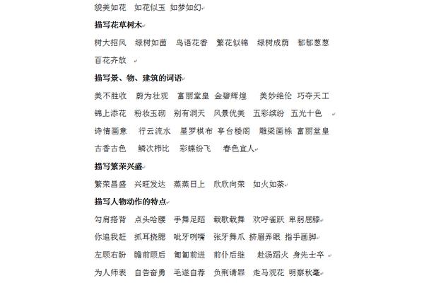 描写树的四字词语