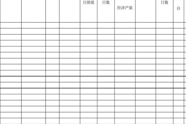 生产计划表格