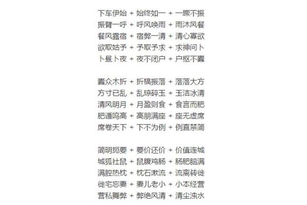 描写雨的四字成语