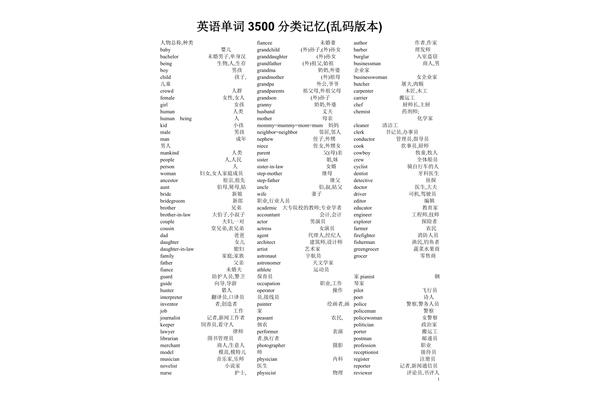 3500英语词汇