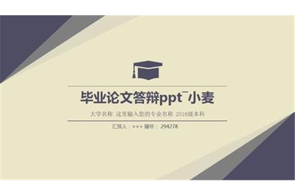 本科毕业答辩