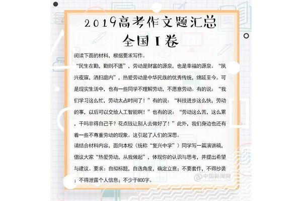 高考作文题目汇总