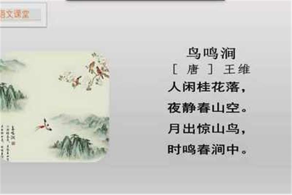 鸟鸣涧赏析