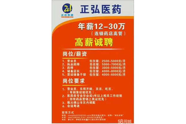 医药招聘信息