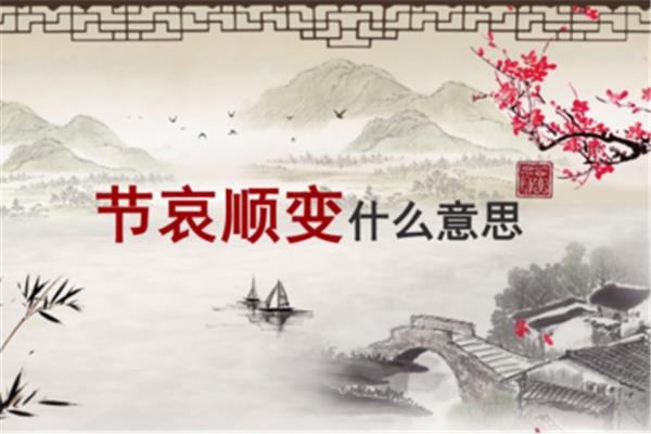 节哀顺变的意思