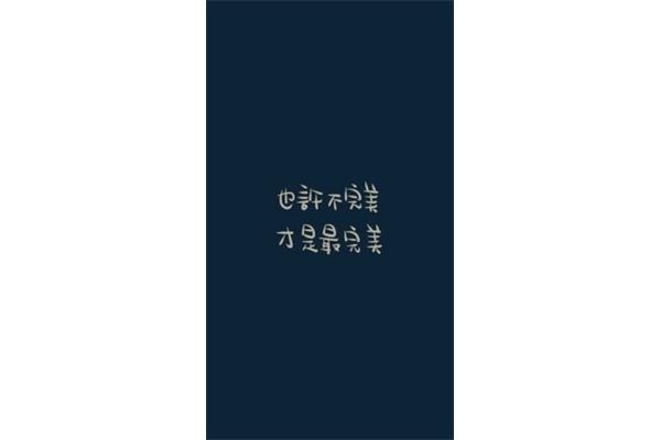 也许不完美