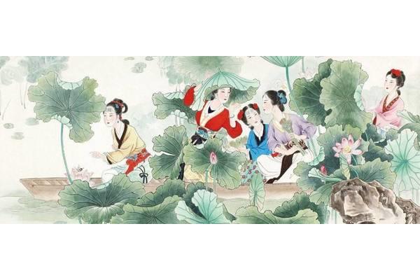采莲曲古诗意思