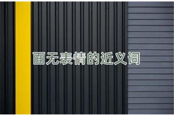 面无表情的近义词