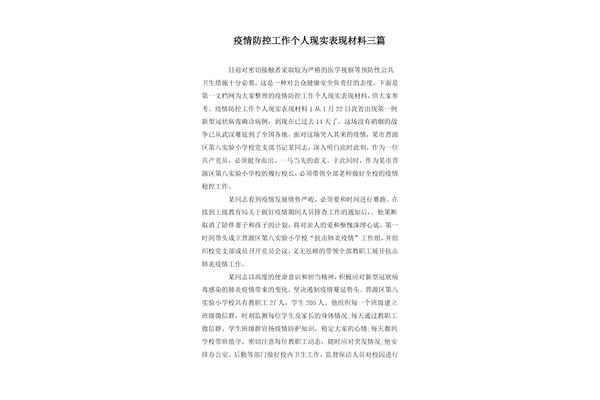 个人工作表现