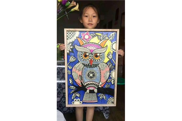 彩色线描画