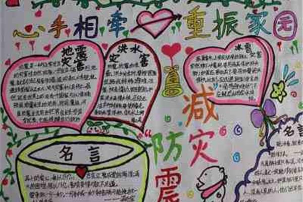 防震手抄报内容