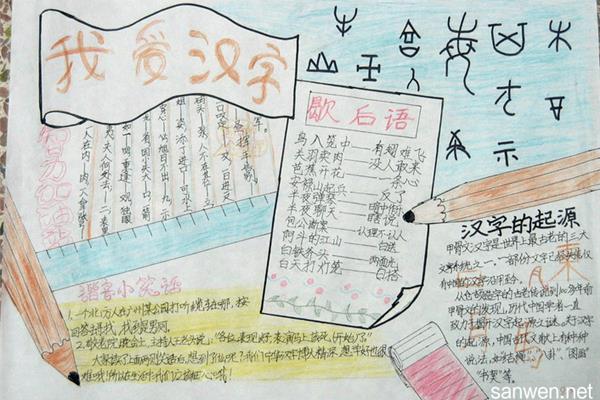 语言文字手抄报