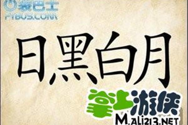 日黑白月打一成语
