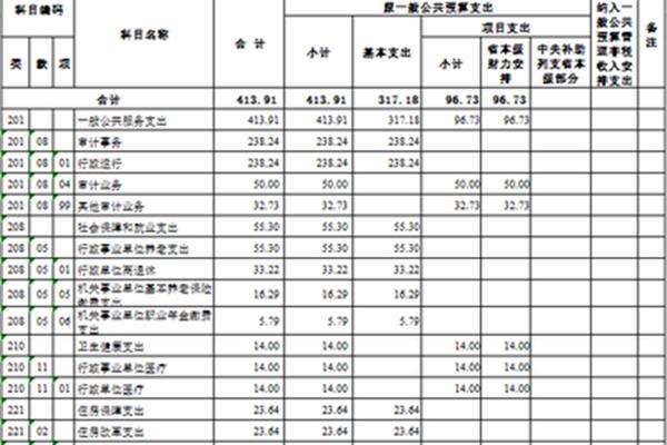 一般公共预算支出
