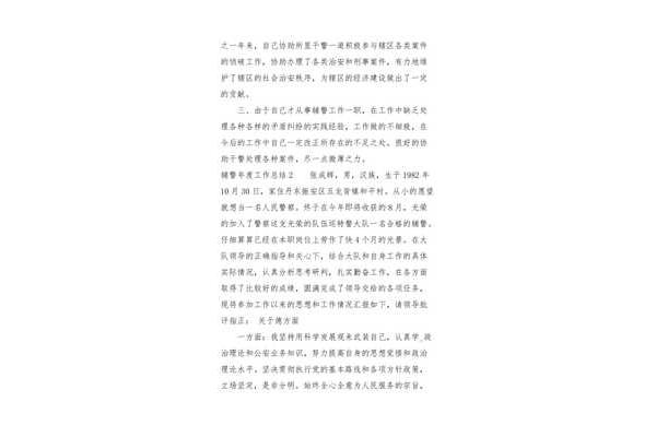 辅警年度考核