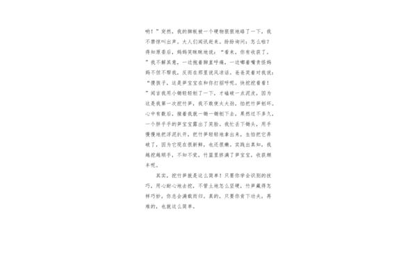 挖竹笋作文