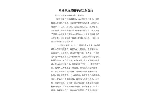 援疆工作总结
