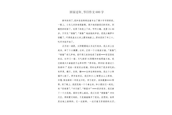 新年到了作文