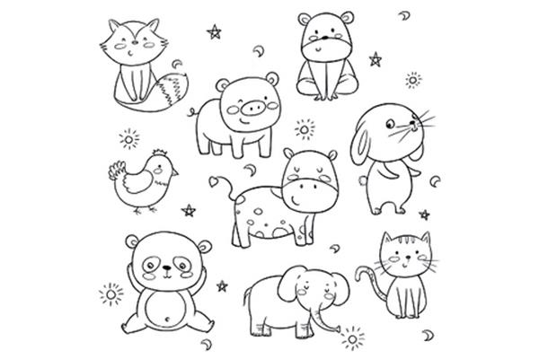 动物画画大全简单