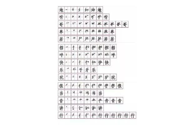 很的笔画顺序