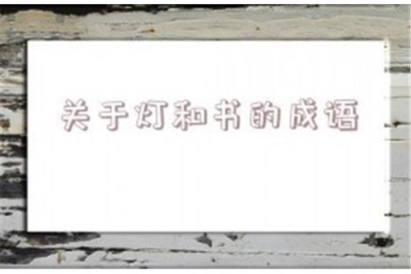 关于灯的成语