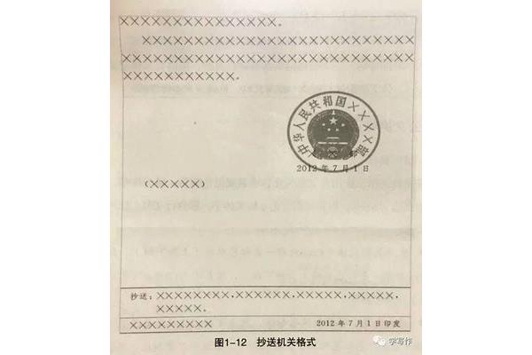 公文抄送格式