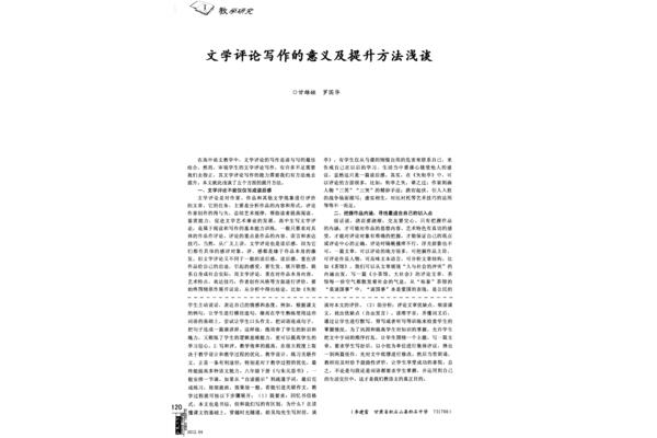 文学评论写作模板
