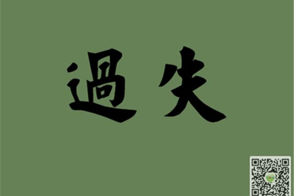 过失的近义词