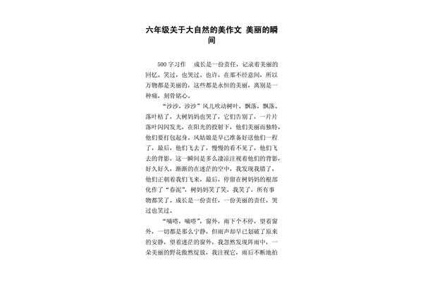 不一样的美作文