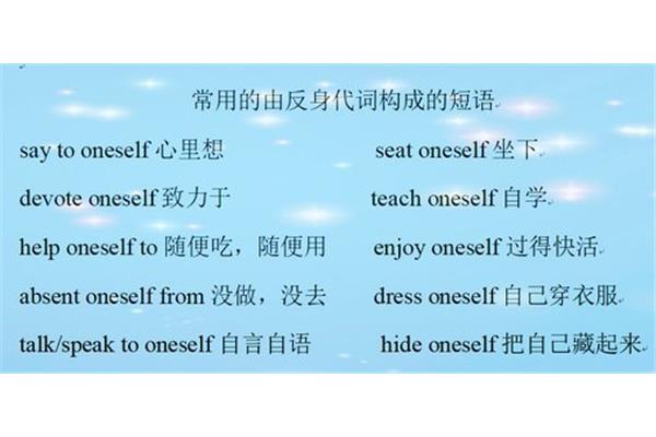反身代词用法
