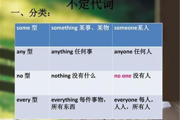 不定代词的用法